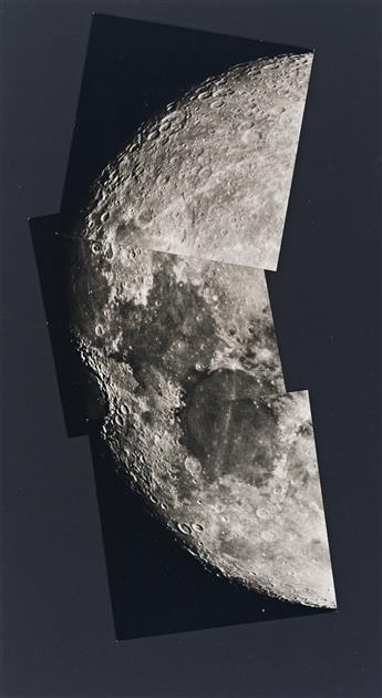 ADOLF VOIGT & HANS GIEBLER (active 1950s-2000s) An elegant series of 30 detailed photographs of the moon's surface on 10 panels, depic